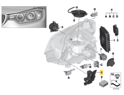 NEW OE TURN SIGNAL MODULE LED LEFT SIDE BMW 3 F30 F31 M3 LCI 63117419619 - 4